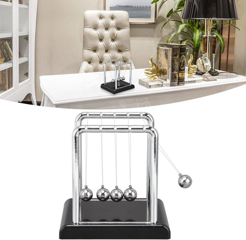 Estink Balance Pendulum Ball, Newtons Balance Balls Physics Science Metal Office Games Desktop Decoration Toy Games Accessories for Stress Relief,...