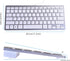 2021 Upgraded PC Computer Laptop Mini USB Wired Keyboard for Mac and Windows 78 Scissor keys Small Super Thin Compact Multimedia Keyboard (Silver)...