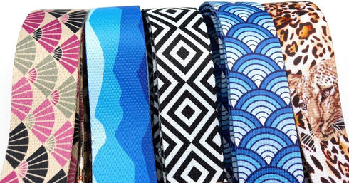 Wide Shoulder Strap Personalized Print Adjustable Replacement Belt Crossbody Canvas Bag Handbag-Scottish plaid, Yellow, Large...