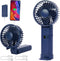 SIX FOXES 2024 New Portable Handheld Fan, 3 in 1 Portable Fan Rechargeable, Display Electricity in Real Time, 4000mAh, 3 Speed Wind, with Base, US...