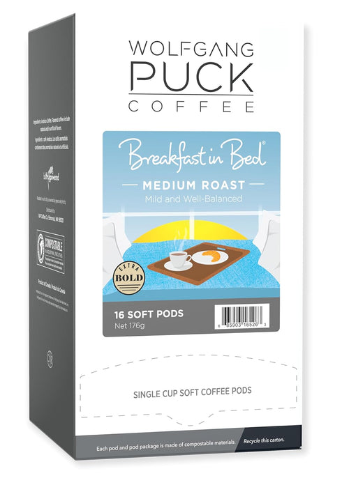 Wolfgang Puck Coffee, Breakfast in Bed Pods, 12 Gram Pods, 16 count...