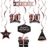 LINGTEER Happy 90th Birthday Decorations - 12 Pcs Birthday Black & Rose Gold Foil Swirls Streamer Set,Cheers to Ninety Years Old Bday Party Gift D...