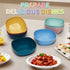8 Pack 5.4 inch Square Plastic Snack Bowl Set, 20 Oz Unbreakable Wheat Straw Cereal Bowls, Lightweight Durable Salad bowls, Mini Prep Bowls for Ri...