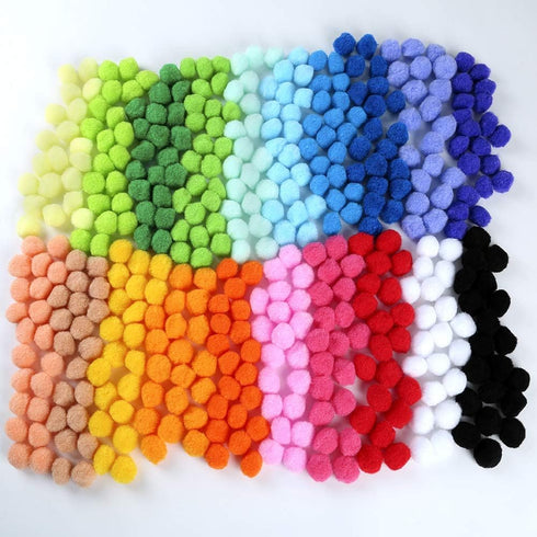 Caydo 400 Pieces 1 Inch 20 Colors Pompoms Arts and Crafts Pom Poms Balls for Hobby Supplies and Creative Craft DIY Material...