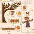 WATINC 170Pcs Fall Tree Learning Bulletin Board Decoration Set, Autumn Pumpkin Study Cut Outs Borders Decor, Thanksgiving Maple Leaves Cutout Wall...