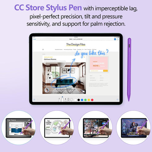iPad Pencil, Apple Pencil Stylus Compatible with iPad 10/9/8/7/6th Gen,iPad Air 5/4/3th Gen,iPad Pro(11/12.9),iPad Mini 6/5th Gen, Palm Rejection ...