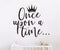 Once Upon a time with Crown Wall Sticker Art Vinyl Home Quote Decals for Kids Girl Princess Room Nursery Decoration House Interior Design YMX38 (B...