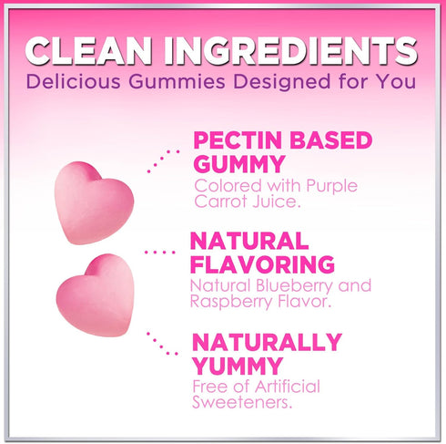 Hair Vitamins Gummy with Biotin 5000 mcg Vitamin E & C to Support Hair Growth, Non-GMO, for Thicker, Stronger & Beautiful Hair, Skin & Nails, Hair...