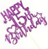 INNORU Purple Glitter Happy 15th Birthday Cake Topper for Cheers to 15 Years - Teenager Children's Birthday Party Cake Decorations...