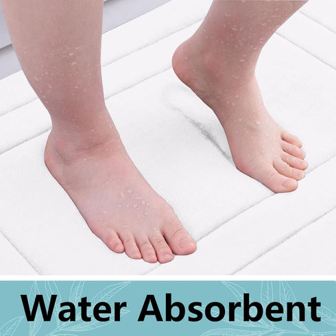 Arotive Memory Foam Bathroom Rug Mat 30x20, Ultra Soft and Absorbent Bath Mat, Machine Wash Dry, Comfortable Bath Rug Carpet for Bathroom Floor, T...