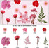 35 Pcs Dried Pressed Flowers for Resin, Pink Real Pressed Flowers Bulk Natural Herbs Kit for Scrapbooking DIY Art Crafts, Epoxy Resin Jewelry Mold...