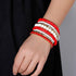 LUREME Bohemian Beads Cube Multi Strand Stretch Stackable Bangle Bracelet Set (bl003172)...