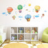 DECOWALL DA-1406B Animal Hot Air Balloons Kids Wall Stickers Wall Decals Peel and Stick Removable Wall Stickers for Kids Nursery Bedroom Living Ro...