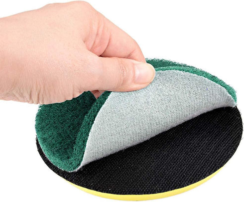 uxcell 5 Inch 240 Grit Drill Power Brush Tile Scrubber Scouring Pads Cleaning Tool 5pcs...