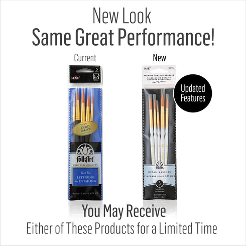 Plaid Round Paint Brush Set, 30775 (5-Piece)...