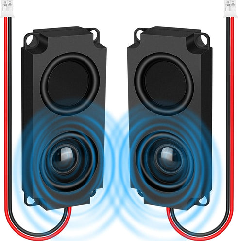 MakerHawk 2pcs Ar duino Speaker 5 Watt 8 Ohm Double Cavity Mini Speaker Full-Range Cavity Advertising Machine Small Speaker 3.3V 5V with JST-PH2.5...