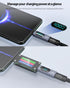 USB C Adapter, 2Pack 100W USB C Female to USB C Male Extension Adapter Type C Power Meter Tester with Digital Display for iPad Pro iPhone 15 Pro M...