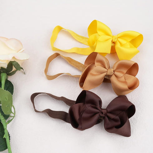 CÉLLOT Baby Girls Headbands Grosgrain Ribbon 4.5" Hair Bows Headband Big Bow Hair Bands for Toddler Pack of 20...