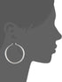 GUESS "Basic" Silver Textured Hoop Earrings...
