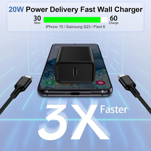 2 Pack Magnetic 15W iPhone Wireless Charger Stand Fast USB C Wall Charger Block for iPhone 15/15 Pro Max/Pro/Plus,Samsung Galaxy S24 S23 FE Ultra ...
