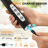 YUSWKO Black Handheld Milk Frother Wand for Coffee, Rechargeable Electric Whisk with 3 Heads 3 Speeds Drink Mixer Coffee Frother For Latte, Cappuc...