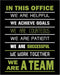 Posterizer 1 pcs-in this office we are a team quote-Workplace & Office Art-Motivational & Inspirational Art-Gift for Boss, Manager-decor for offic...