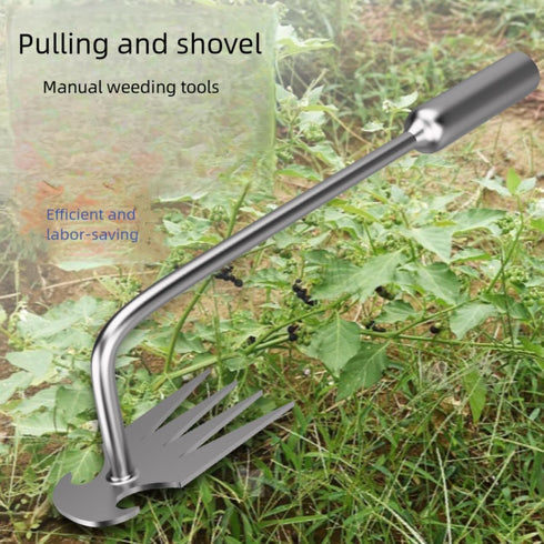 Weeding Artifact - Hand Weeder Tool for Effortless Weed Removal -New Weed Puller with 4 Sharp Teeth - Dual Purpose Gardening Tool with ?with Long ...