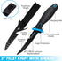 FLISSA Fish Fillet Knife, 5" Fishing Knife & Bait Knife with Protective Sheath, Non-Slip Handle, Belt Clip and Razor Sharp 8Cr13MoV Stainless-Stee...