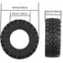 4PCS 1.33 Inch Rubber Butyl Rain Forest Mud Tire with Sponge Liner for 1/18 1/24 Scx24 Fcx24 TRX-4M Bronco RC Car Wheel Upgrade Accessories...