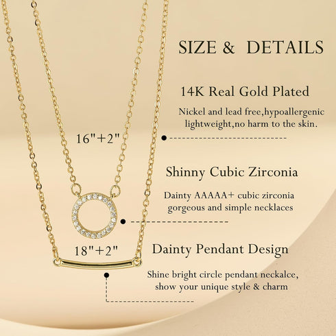 EXGOX Gold Necklace for Women,2PCS Silver Necklace for Women 14K Gold Plated Gold Layered Necklaces Cute Tiny Pendant Heart Butterfly Layering Nec...