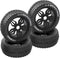 ShareGoo OD 4.52" 1/8 RC Buggy Rubber Tires Tyre w/ 5 Spoke Plastic Rim 17mm Hex Compatible with Arrma Kyosho Exceed RC Traxxas Redcat HSP HPI 1/8...