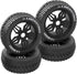ShareGoo OD 4.52" 1/8 RC Buggy Rubber Tires Tyre w/ 5 Spoke Plastic Rim 17mm Hex Compatible with Arrma Kyosho Exceed RC Traxxas Redcat HSP HPI 1/8...