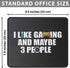 Men I Like Gaming and Maybe 3 People Mouse Pad Funny Video Gamer Gift Cool Gaming Mouse Mat 9.5 inch - Gift for Teen Boys Game Mousepad...