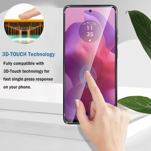 2 Pack Compatible with Moto G24/G24 Power/G04/G04s/Moto E14 Screen Protector,Full Coverage 9H Tempered Glass Film,HD Clear Scratch Resistant,Bubbl...
