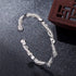 Sterling Silver Bangle Bracelets for Women,Fashion Jewelry Simple Adjustable 925 Silver Cuff Bangles for Women Mom Wife Valentine Mothers Day Gift...
