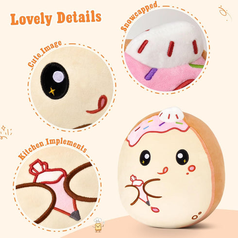 Glow Guards Original 12-Inch Toast Bread Plush Pillow Cute Toast Stuffed Animal with Piping Bag Soft Toast Plush Toy Pillow Birthday Gift for Boys...