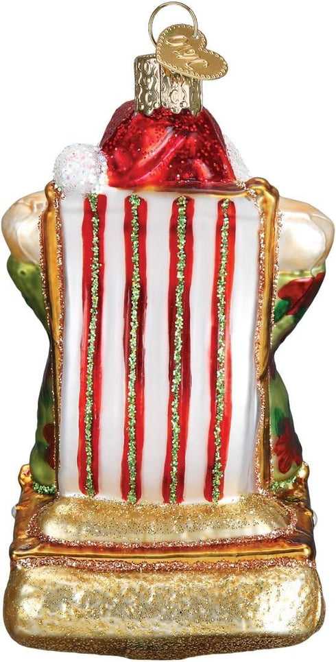 Old World Christmas Ornaments Sunning Santa Glass Blown Ornaments for Christmas Tree...