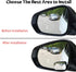 LivTee Blind Spot Mirror, Rectangle Shaped HD Glass Frameless Convex Rear View Mirror with wide angle Adjustable Stick for Cars SUV and Trucks, Pa...