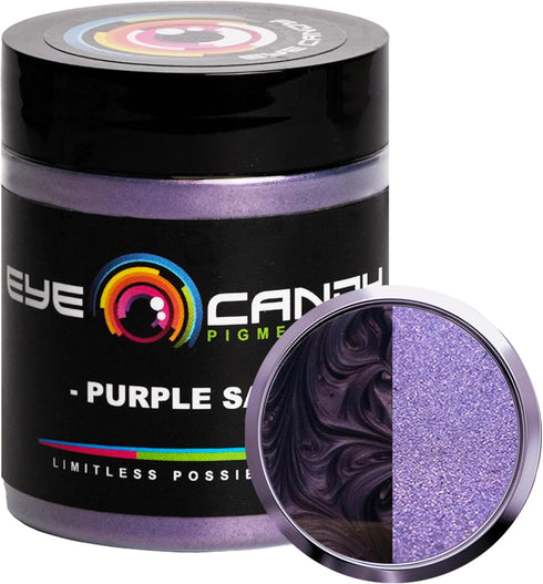 Eye Candy Pigments Premium Purple Mica Powder - Purple Sage (25gr) - for Epoxy, Resin, Soap, Paint, Woodworking, Acrylic Pouring, Bath Bombs, Fish...