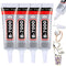 B7000 Glue Clear for Rhinestones 4pcs (0.5 fl oz,15mL) B-7000 Jewelry Bead Gem Glue with Precision Tip for Clothe Fabric Shoes DIY Crafts Jewelry ...
