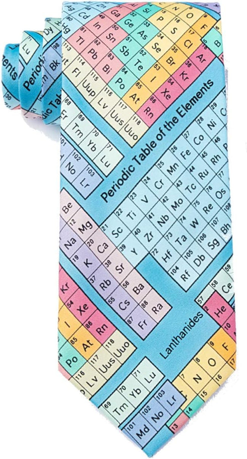 Periodic Table Blue Microfiber Extra Long Tie...