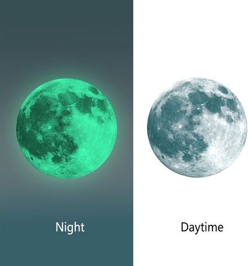 Glow Moon Wall Stickers Luminous Stickers Moon Glow in The Dark for Kid Room Decoration Wall Decals...