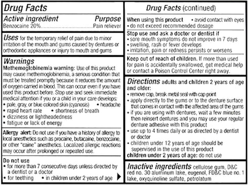 Benzodent Dental Pain Relieving Cream for Dentures and Braces, 0.25 oz tube (Pack of 3)...