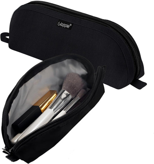 Gloppie Makeup Brush Holder Travel, Small Make Up Brush Organizer Pouch - Make Up Brush Traveling Case Portable Cosmetic Pouch, Holds 10 Brushes, ...