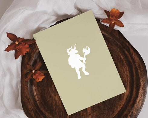 Minotaur Style Design Stencil, 4-Inch, Reusable Mylar Cutout for Mythology-Inspired Art, Crafts & DIY Projects...