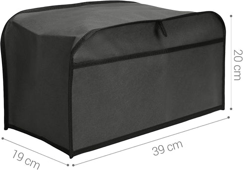 kwmobile Cover Compatible with 4 Slice Toaster - Plastic Case for Bread Toaster Machine- Dark Grey...