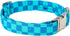Maca Bates Checkered Mint Blue Dog Grid Collar for Small Dogs Adjustable Plaid Collars Accessories Gift for Small Medium Large XL Puppy with Golde...