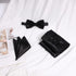 VICASKY 3pcs Mens Pocket Square Bow Tie and Cummerbund Set Mens Satin Bow Tie Cummerbund Hanky Handkerchief Black Mens Formal Satin Bowtie and Cum...