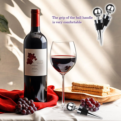 5 Pcs Wine Stopper Bottle Stopper Wine Saver, Yimerlen Silicone Vacuum Wine Bottle Corks, Reusable Wine Stopper Used for Bar, Holiday Party Keep W...