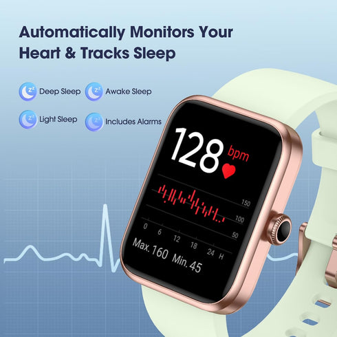 Smart Watch, Fitness Tracker with Heart Rate Monitor, Blood Oxygen, Sleep Tracking, 41mm Smartwatch 5ATM Waterproof with Pedometer for Women Men C...
